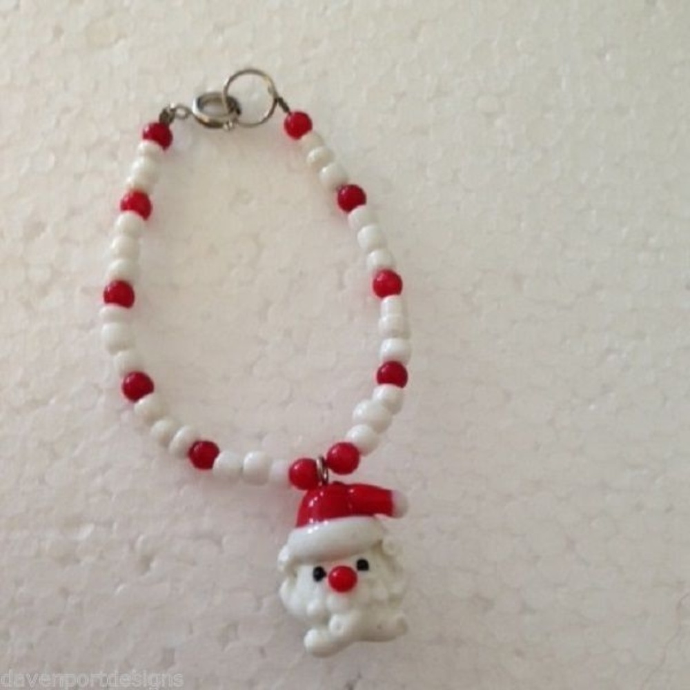 Handmade Santa bracelet for child wrist 3"-5" New